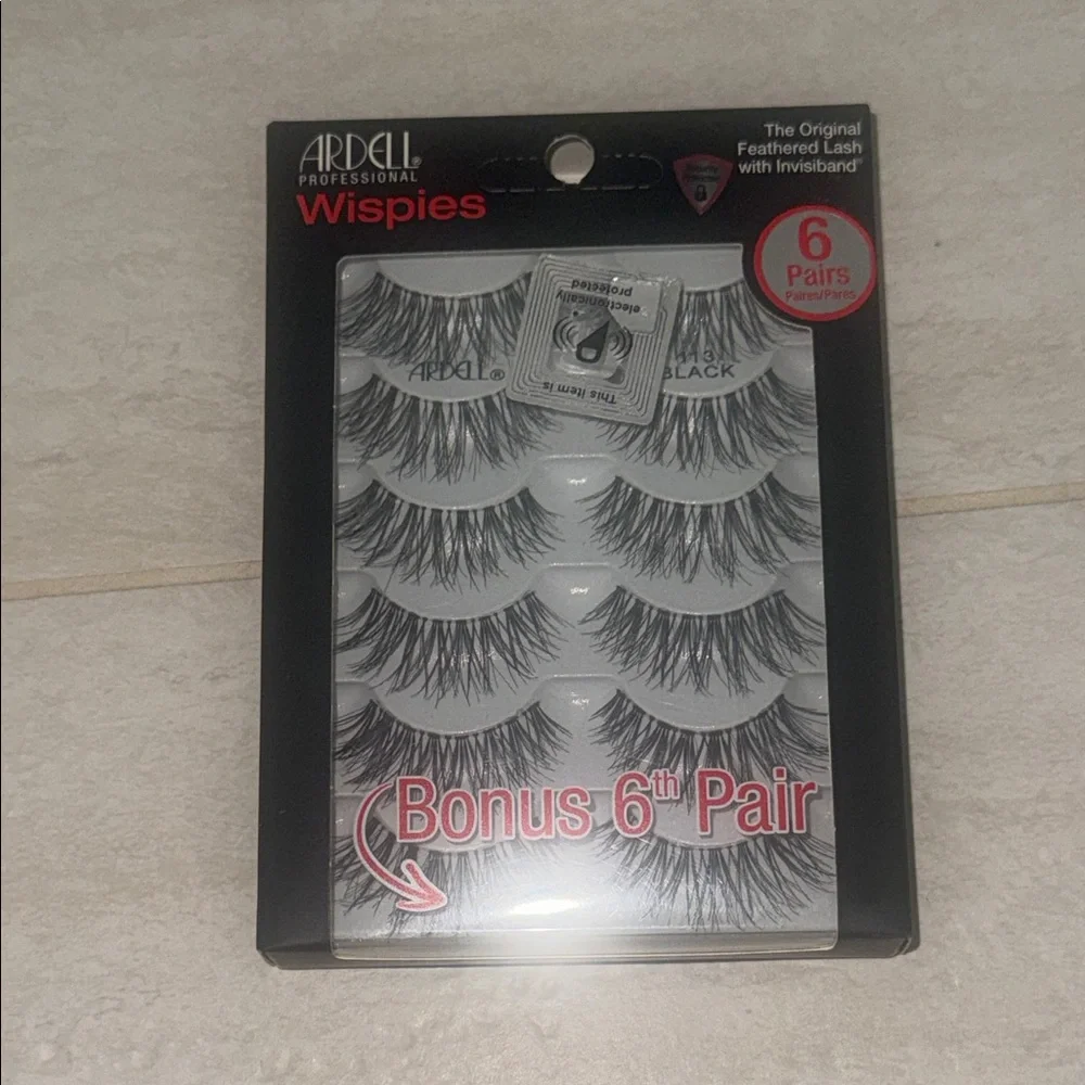 Ardell Wispies False Eyelashes - Black (6 Pairs, Bonus 6th Pair)
